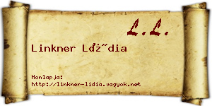Linkner Lídia névjegykártya